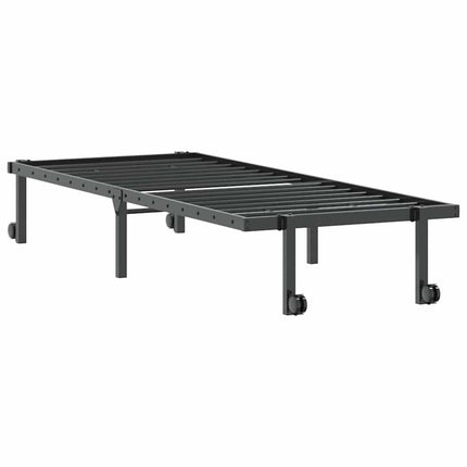 sengeramme uden madras foldbare 75x190 cm stål sort