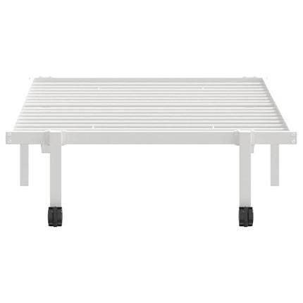 sengeramme uden madras foldbare 90x200 cm stål hvid
