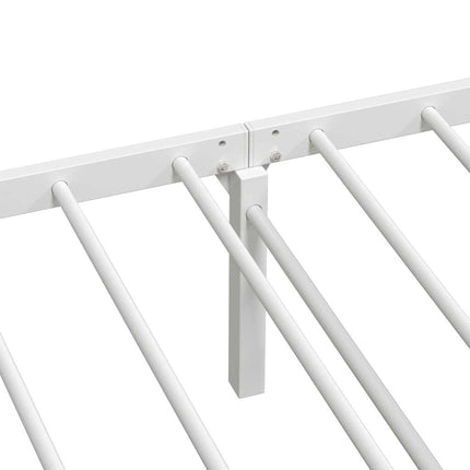 sengeramme uden madras foldbare 90x200 cm stål hvid