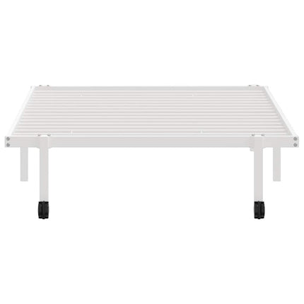 sengeramme uden madras foldbare 100x200 cm stål hvid