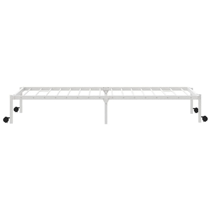 sengeramme uden madras foldbare 100x200 cm stål hvid