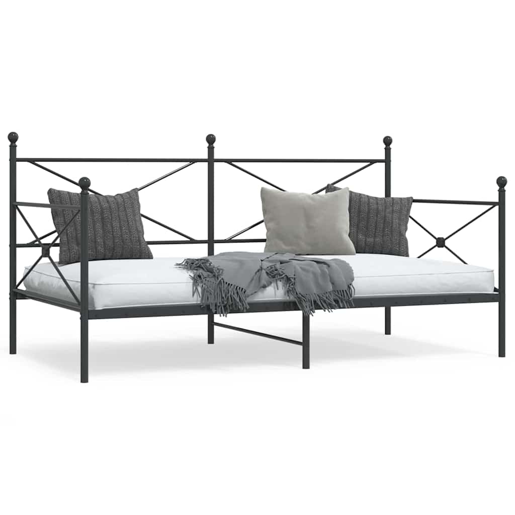 Daybed uden madras 107x203 cm - stål, sort