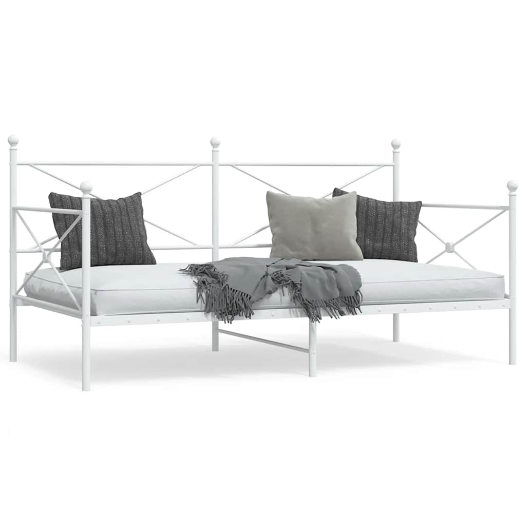 Daybed Uden Madras Stål - Hvid / uden udtræk / 107 x 203 cm