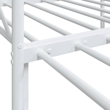 daybed med udtræk uden madras 90x200 cm stål hvid