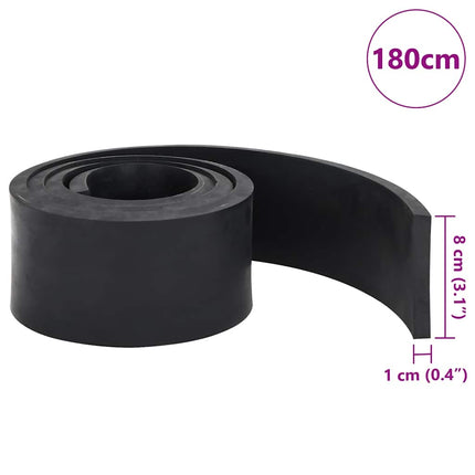 gummikant til sneplov 180x8x1 cm sort