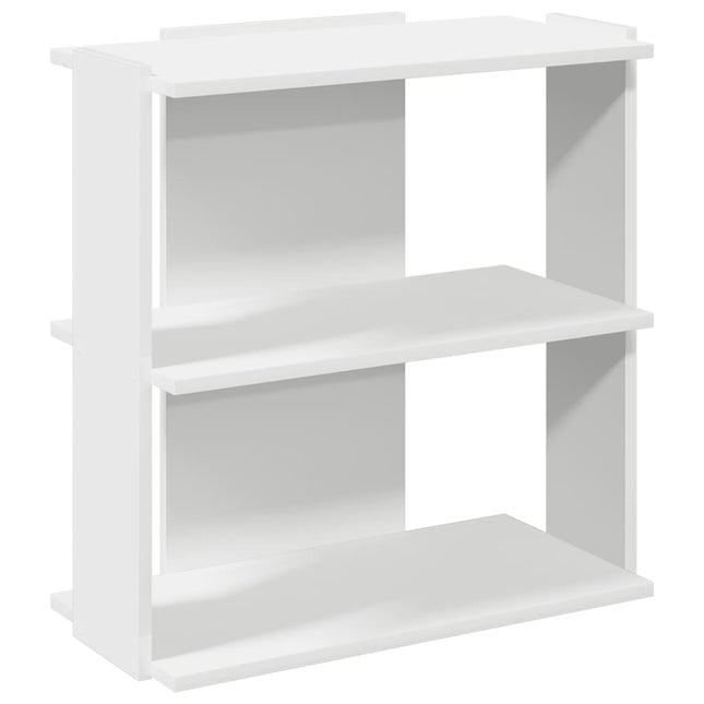 bogreol med 3 hylder 60x30x60 cm konstrueret træ hvid