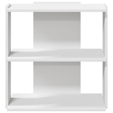 bogreol med 3 hylder 60x30x60 cm konstrueret træ hvid