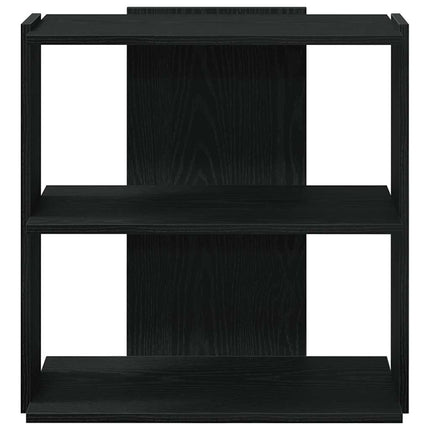 bogreol med 3 hylder 60x30x60 cm konstrueret træ sort