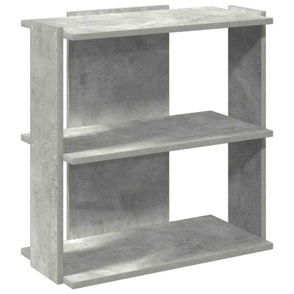 bogreol 60x30x60 cm 3 hylder konstrueret træ betongrå
