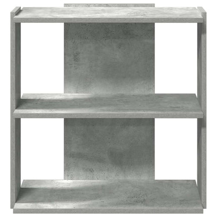 bogreol 60x30x60 cm 3 hylder konstrueret træ betongrå
