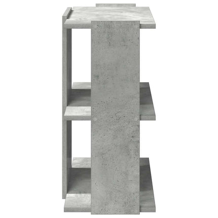 bogreol 60x30x60 cm 3 hylder konstrueret træ betongrå