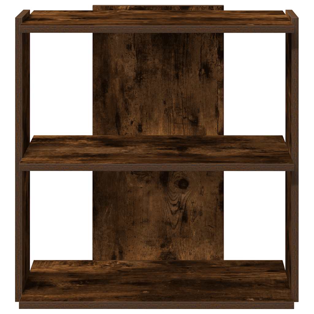 bogreol 60x30x60 cm 3 hylder konstrueret træ røget eg