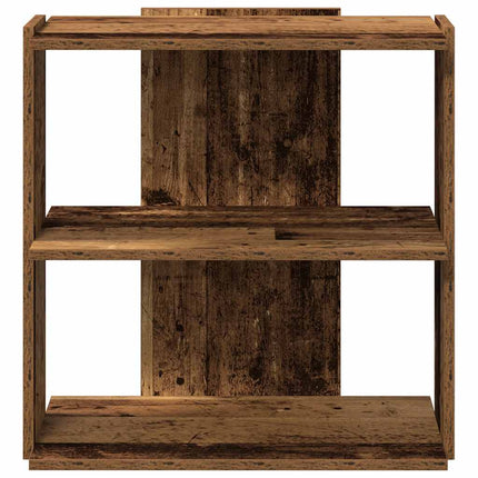 bogreol med 3 hylder 60x30x60 cm konstrueret træ antikt træ