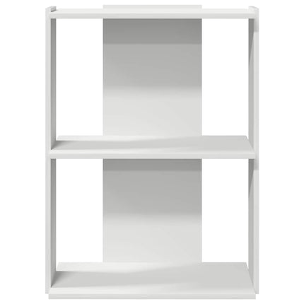 bogreol med 3 hylder 60x30x80 cm konstrueret træ hvid