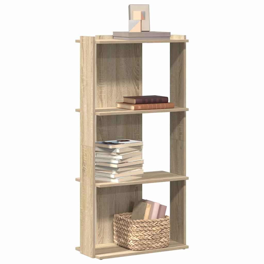Bogreol 3 Hylder Konstrueret Træ - Sonoma-eg / 60 x 30 x 120 cm
