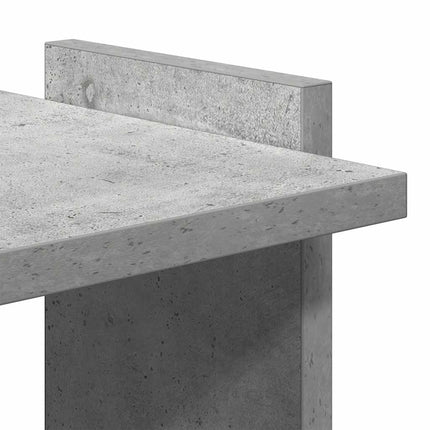 bogreol 60x30x120 cm 3 hylder konstrueret træ betongrå
