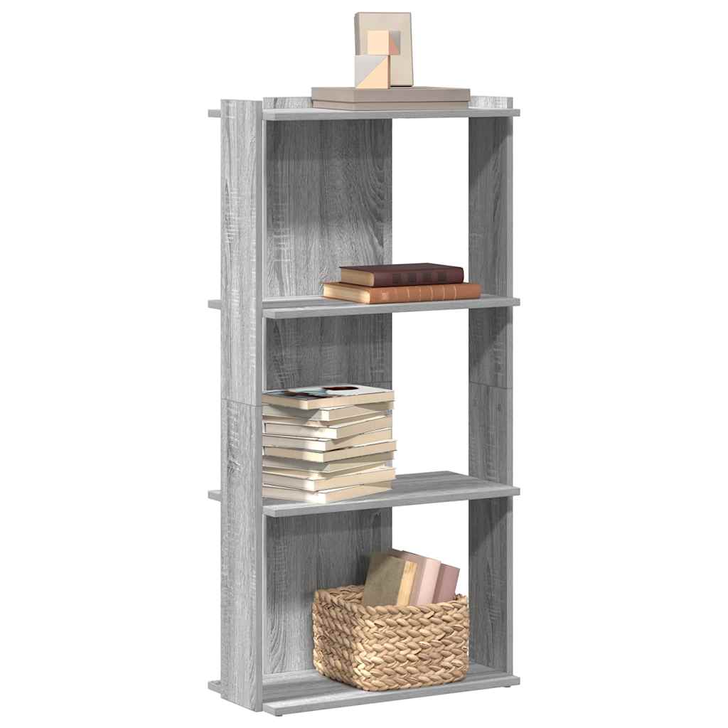 Bogreol 3 Hylder Konstrueret Træ - Grå sonoma-eg / 60 x 30 x 120 cm