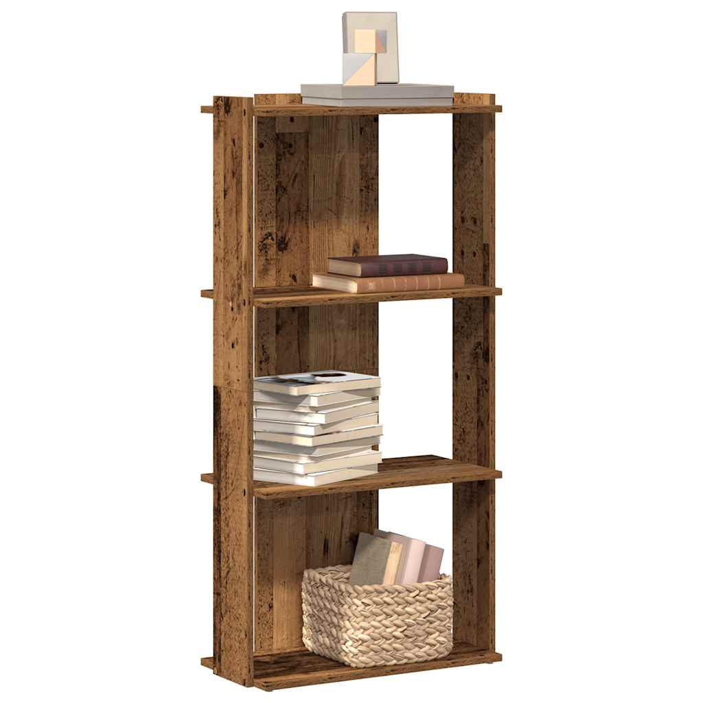 Bogreol 3 Hylder Konstrueret Træ - Gammelt træ / 60 x 30 x 120 cm