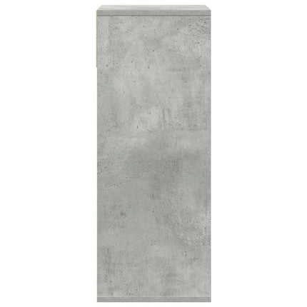 bogreol 34x31x80 cm konstrueret træ betongrå