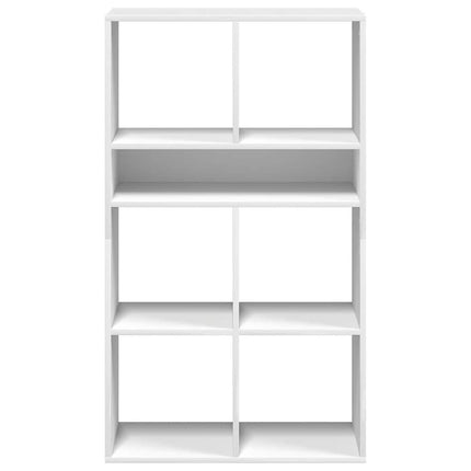bogreol 66x31x112 cm konstrueret træ hvid