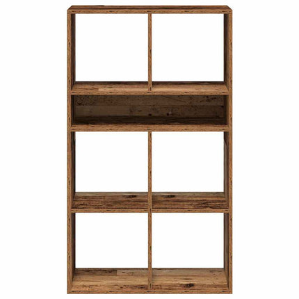 bogreol 66x31x112 cm konstrueret træ antikt træ