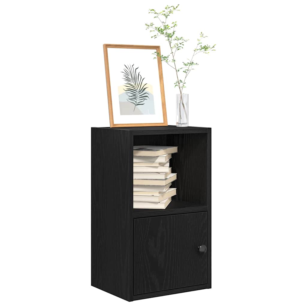 Bogreol 31x24x52 cm konstrueret træ sort-eg