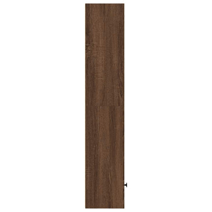 bogreol 31x24x127 cm konstrueret træ brun egetræsfarve