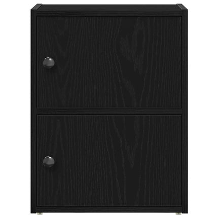bogreol 40x24x52 cm konstrueret træ sort-eg
