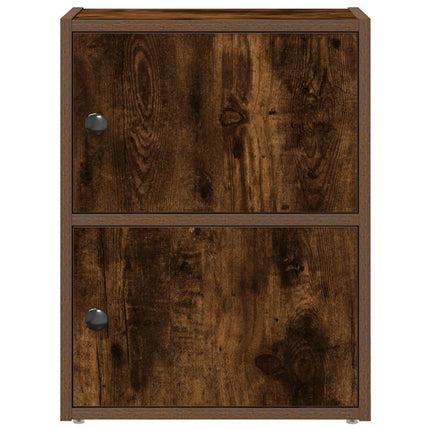 bogreol 40x24x52 cm konstrueret træ røget egetræsfarve