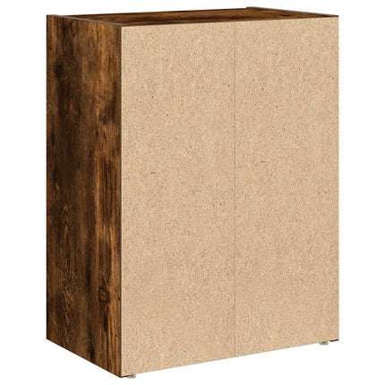bogreol 40x24x52 cm konstrueret træ røget egetræsfarve