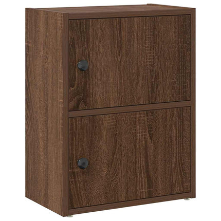 bogreol 40x24x52 cm konstrueret træ brun egetræsfarve