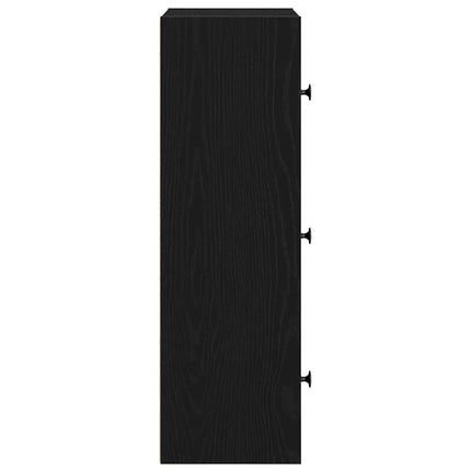 bogreol 40x24x77 cm konstrueret træ sort-eg
