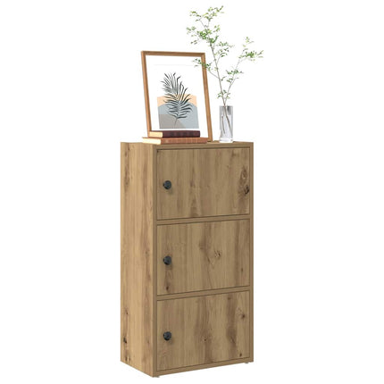 bogreol 40x24x77 cm konstrueret træ kunsteg