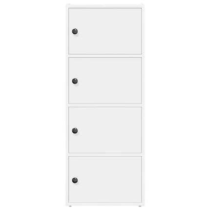 bogreol 40x24x102 cm konstrueret træ hvid