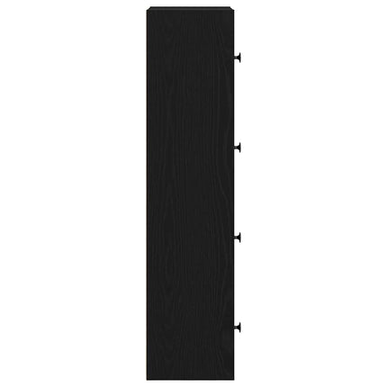 bogreol 40x24x102 cm konstrueret træ sort-eg