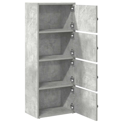 bogreol 40x24x102 cm konstrueret træ betongrå