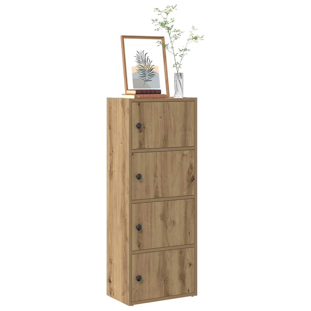 Bogreol 40×24×102 cm i konstrueret træ - kunsteg