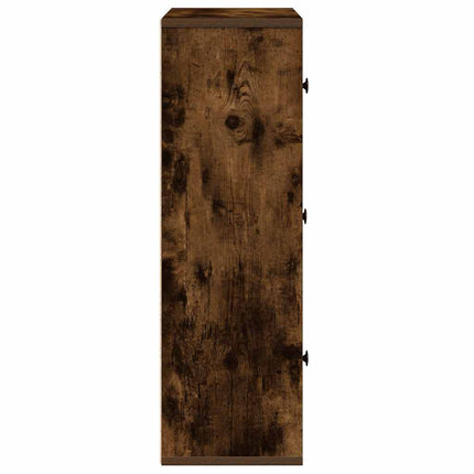 bogreol 60x24x76,5 cm konstrueret træ røget egetræsfarve