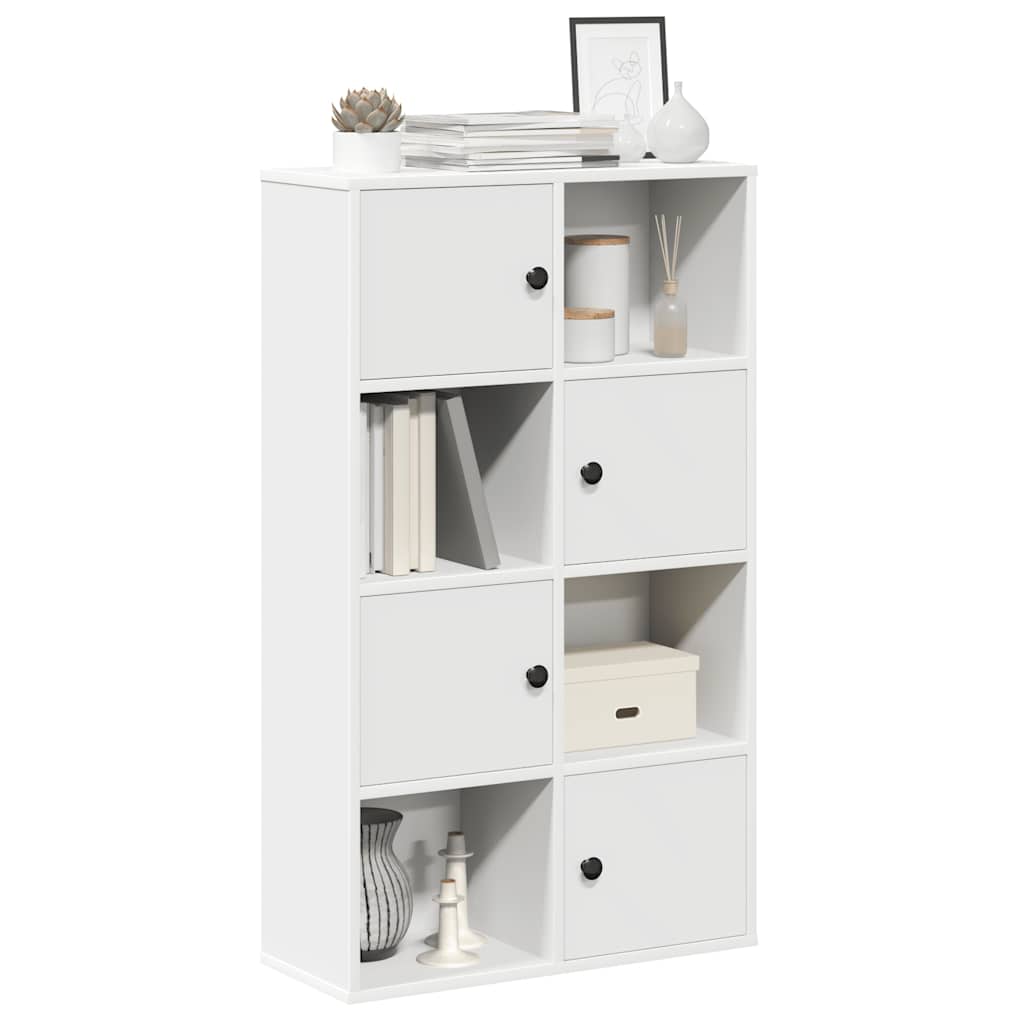 bogreol 60x24x101,5 cm konstrueret træ hvid billede