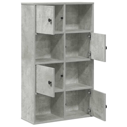 bogreol 60x24x101,5 cm konstrueret træ betongrå
