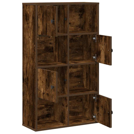 bogreol 60x24x101,5 cm konstrueret træ røget egetræsfarve