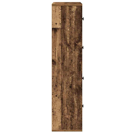 bogreol 60x24x101,5 cm konstrueret træ antikt træ