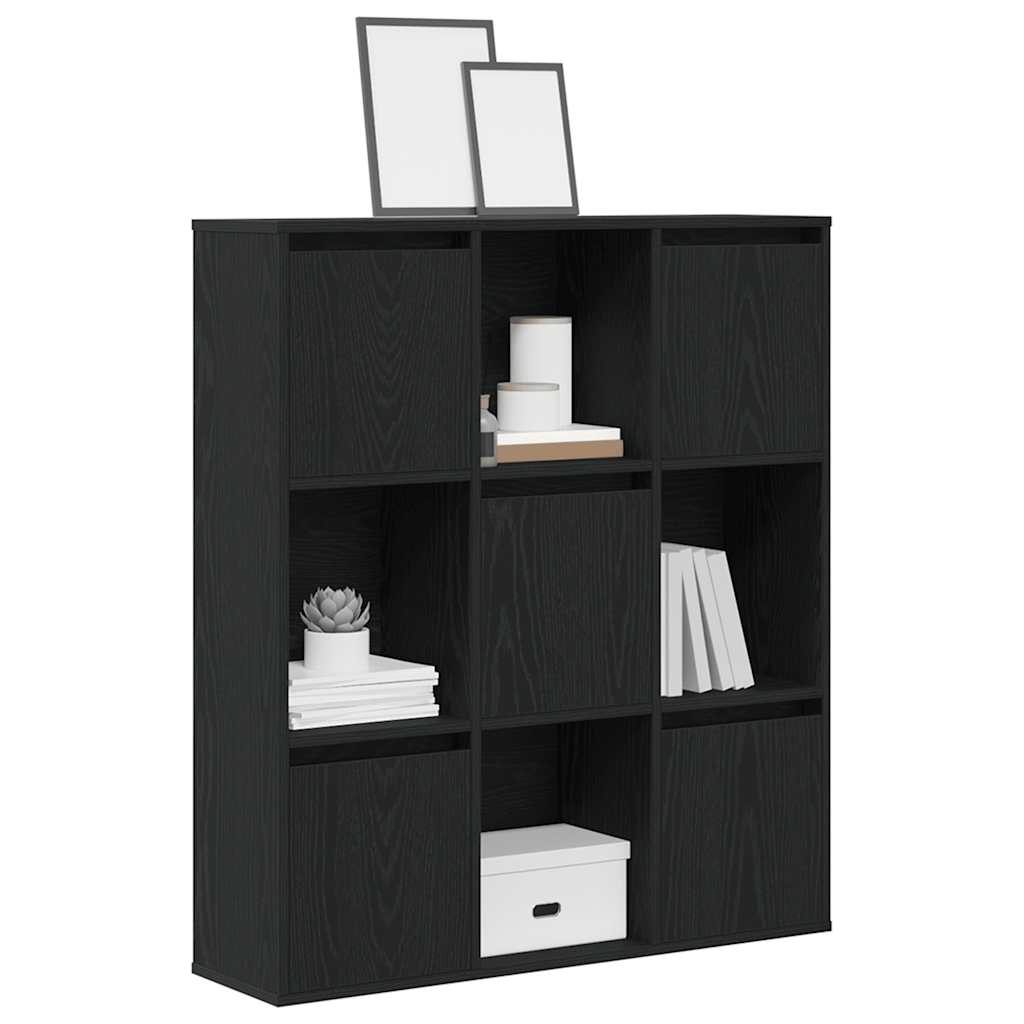 Bogreol 60X24X101,5 Cm Konstrueret Træ -Eg Sort - 89 cm / 101.5 cm