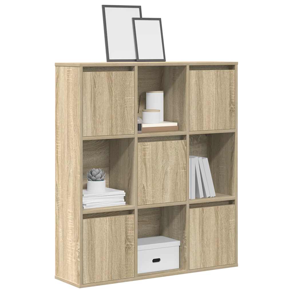 bogreol 89x24x101,5 cm konstrueret træ sonoma-eg billede