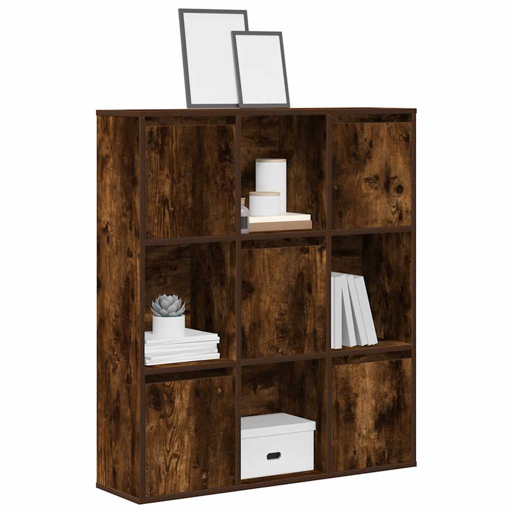 Bogreol 60X24X101,5 Cm Konstrueret Træ Etræsfarve Røget Eg - 89 cm / 101.5 cm