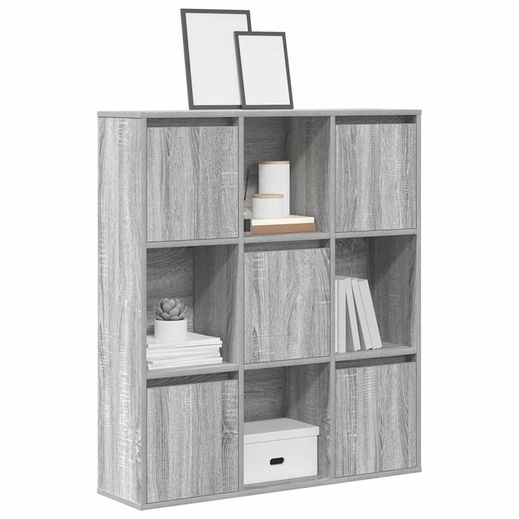 Bogreol 60X24X101,5 Cm Konstrueret Træ Grå Sonoma-Eg - 89 cm / 101.5 cm
