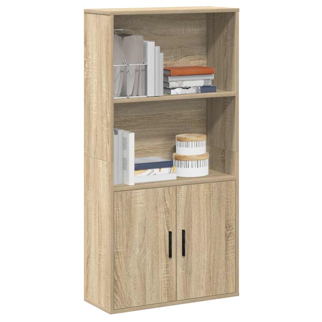 Bogreol 60×24×120 cm i konstrueret træ - sonoma-eg