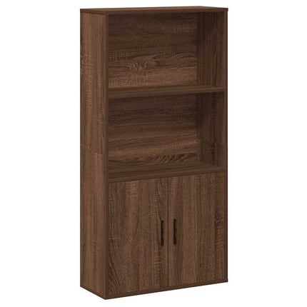 bogreol 60x24x120 cm konstrueret træ brun egetræsfarve