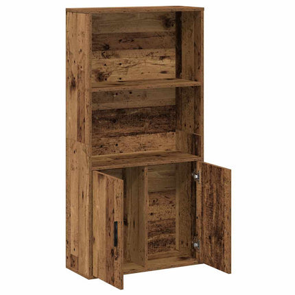 bogreol 60x24x120 cm konstrueret træ antikt træ