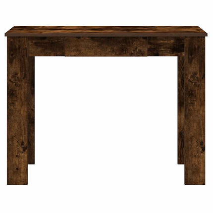 skrivebord 100x45x75 cm konstrueret træ røget egetræsfarve